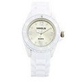 Sports Silicone Analog Wrist Watch- White Face